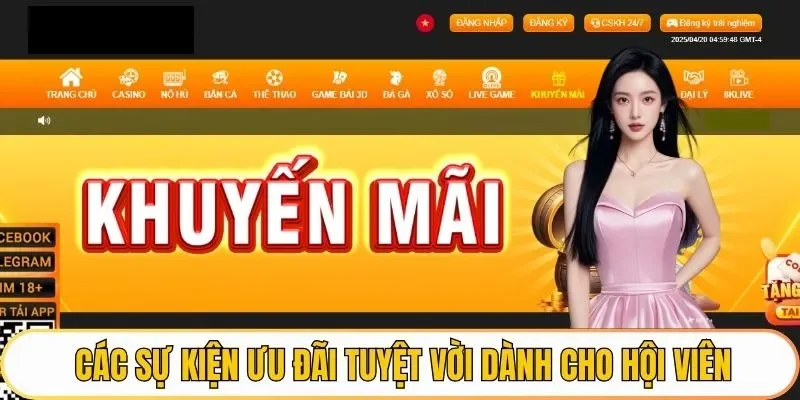 Các sự kiện ưu đãi tuyệt vời dành cho hội viên