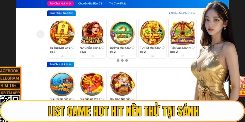 List game hot hit nên thử tại sảnh